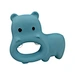 hippo shaped natural latex teether toy